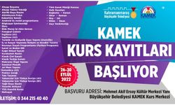 Kamek kurs kayıtları başlıyor!