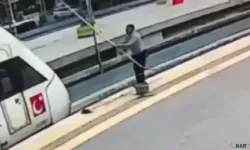 Treni temizleyen işçi yüksek akıma kapıldı