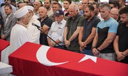 Yangın şehitlerine son veda.