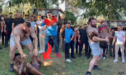 Dünyaca ünlü yayıncı Speed, Çekmeköy’de yağlı güreş yaptı.