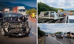 Anadolu Otoyolu'nda zincirleme kaza: 10 araç çarpıştı!