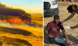 Tırı yandı, yaralandı, "Beni burada bırakın" diyerek yere yatıp ağladı.