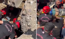 Göçükte kalan işçi böyle kurtarıldı.