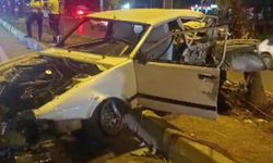 Kahramanmaraş'ta trafik kazası araç kamerasında.
