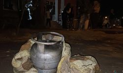 Karaman'da alev topuna dönen piknik tüpü korkuttu.