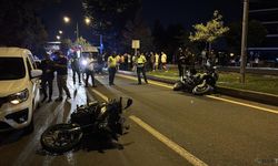 Bolu'da motosikletli polis ekipleri kaza yaptı: 4 yaralı.