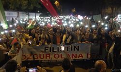 Filistin’e destek yürüyüşü düzenlendi.