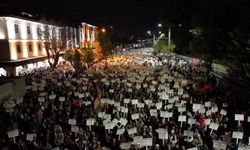 Filistin'e destek için sessiz yürüyüş.