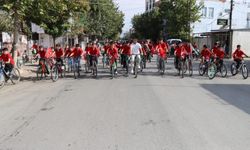 Öğrenciler Gazze için pedal çevirdi.