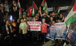 "Sumud Filosu"na destek için toplandılar.