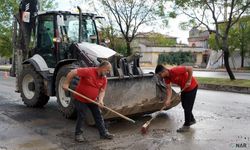 Kahramanmaraş'ta yağış sonrası temizlik.
