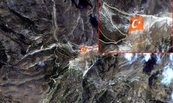 Türk Bayrağı uzaydan görüntülendi.