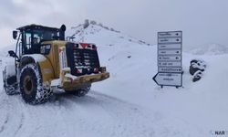 Kahramanmaraş'ın kuzey ilçelerinde kar mesaisi