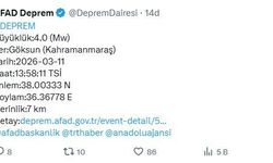 Kahramanmaraş'ta Göksün ilçesinde korkutan deprem