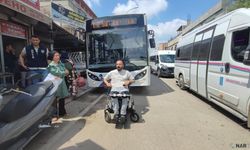 Engelli vatandaşın zor anları!