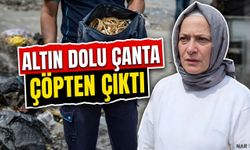 Altın dolu çantasını yol kenarına bırakmış!