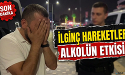 Alkollü sürücüden ilginç hareketler