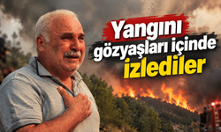Yangın bölgesinde yürek yakan anlar