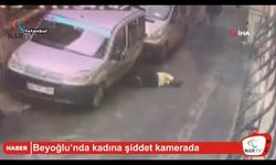 Beyoğlu’nda kadına şiddet kamerada