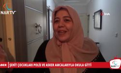 KAHRAMANMARAŞ'TA ŞEHİT ÇOCUKLARI POLİS VE ASKER AMCALARIYLA OKULA GİTTİ