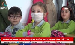 KAHRAMANMARAŞ'TAKİ OKULLAR VİRÜSE KARŞI DEZENFEKTE EDİLİYOR