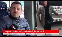 YAŞLI KADIN OTOBÜSE BİNMEK İÇİN DİRENDİ!