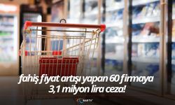 fahiş fiyat artışı yapan 60 firmaya  3,1 milyon lira ceza!
