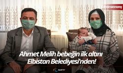 Ahmet Melih bebeğin ilk altını Elbistan Belediyesi'nden