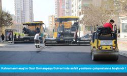 Kahramanmaraş'ın Gazi Osmanpaşa Bulvarı'nda asfalt yenileme çalışmalarına başlandı !