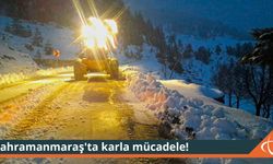 Kahramanmaraş'ta karla mücadele!