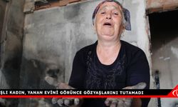 Yaşlı kadın, yanan evini görünce gözyaşlarını tutamadı