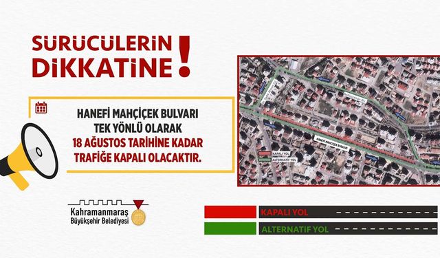 Hanefi Mahçiçek Bulvarı’nda Altyapı Çalışması Gerçekleştiriliyor