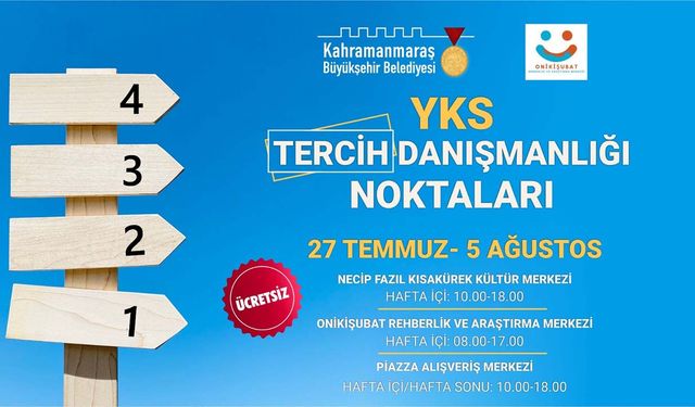 YKS Tercih Sürecinde Üniversite Adaylarına Ücretsiz Danışmanlık Hizmeti Verecek