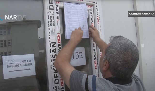 Depremin merkezi Kahramanmaraş’ta oy kullanma işlemi başladı