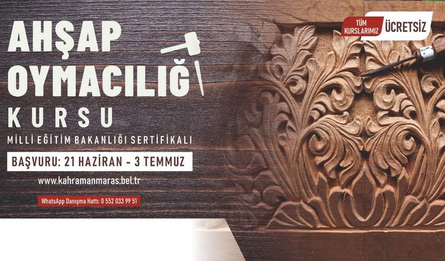 Ahşap Oymacılığı Kursu Kayıtları Başladı