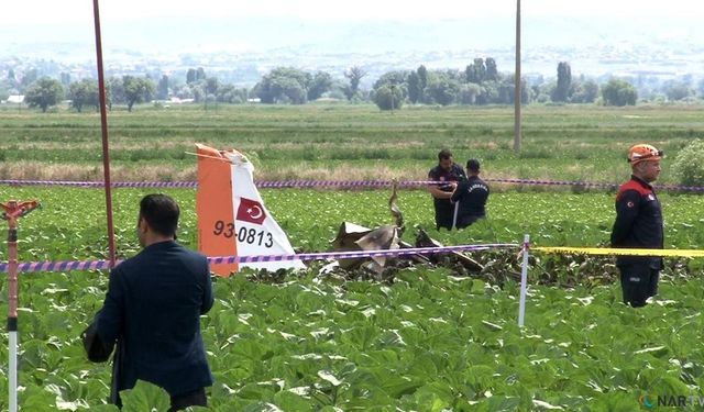 Kayseri'de eğitim uçağı düştü