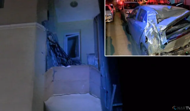 İstanbul Kadıköy'de balkon çöktü: Bina tahliye edildi.