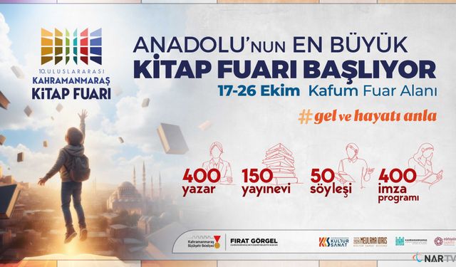 10. Uluslararası Kahramanmaraş Kitap Fuarı Başlıyor.