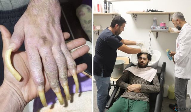 3 yıl sonra ilk duş: Telefon bağımlısı genç ikna edildi.