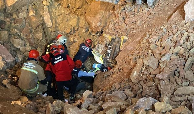 Ordu'da göçük altından bir kişinin cansız bedeni çıkartıldı.