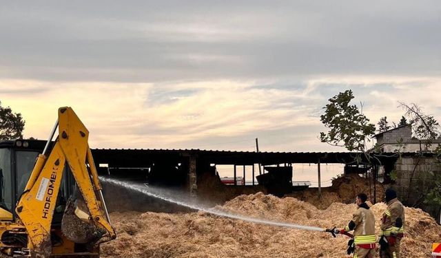 Kahramanmaraş'ta samanlık yangını