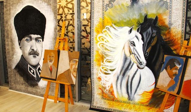 Kahramanmaraş'ta halıdan tuvale uzanan sergi yolculuğu