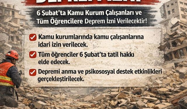 Kahramanmaraş'ta 6 Şubat cuma günü okullar tatil mi?