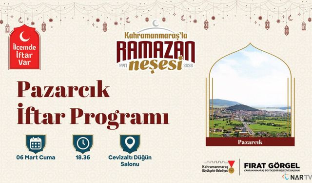 Ramazan’ın Bereketi Pazarcık’ta İftar Sofrasında Paylaşılacak