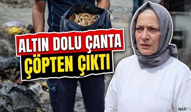 Altın dolu çantasını yol kenarına bırakmış!