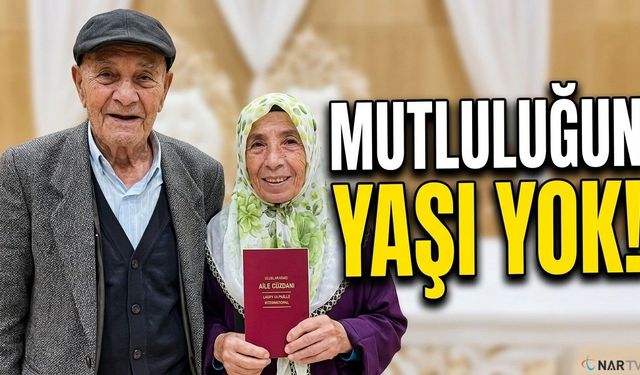 86'sında damat, 72'sinde gelin oldu