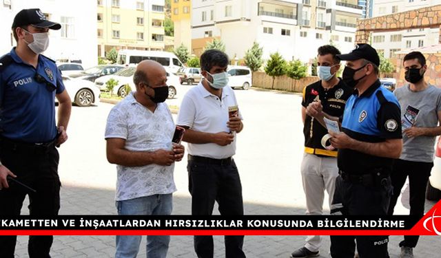 İkametten Ve İnşaatlardan Hırsızlıklar Konusunda Bilgilendirme