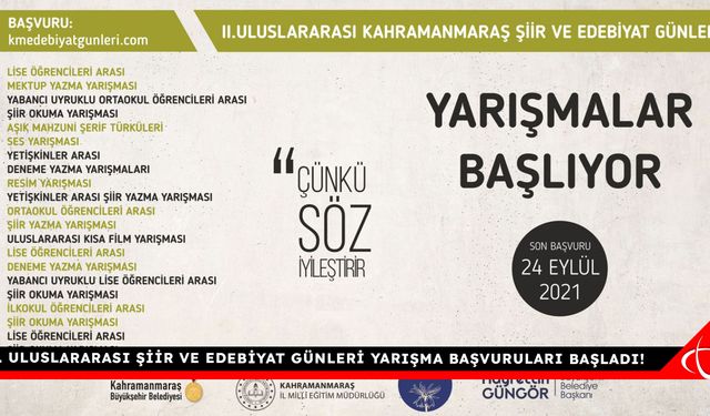 2. Uluslararası Şiir ve Edebiyat Günleri Yarışma Başvuruları Başladı!