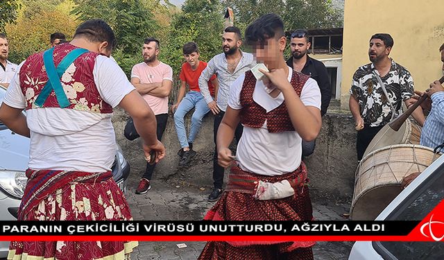 Paranın çekiciliği virüsü unutturdu, ağzıyla aldı