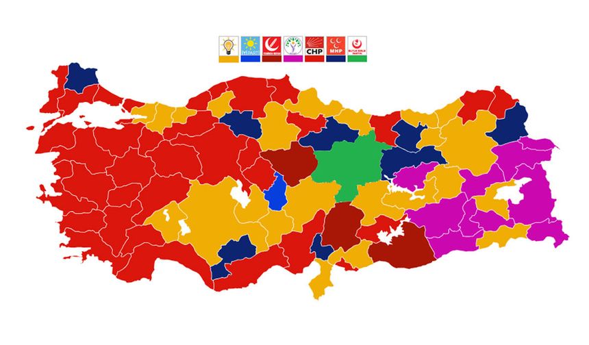 Türkiye genelinde seçim sonuçları
